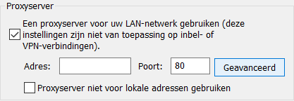 HTTP Proxy - Google Chrome LAN instellingen wijzigen