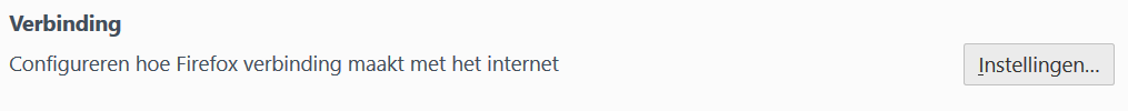 HTTP Proxy - Mozilla FireFox proxy instellingen